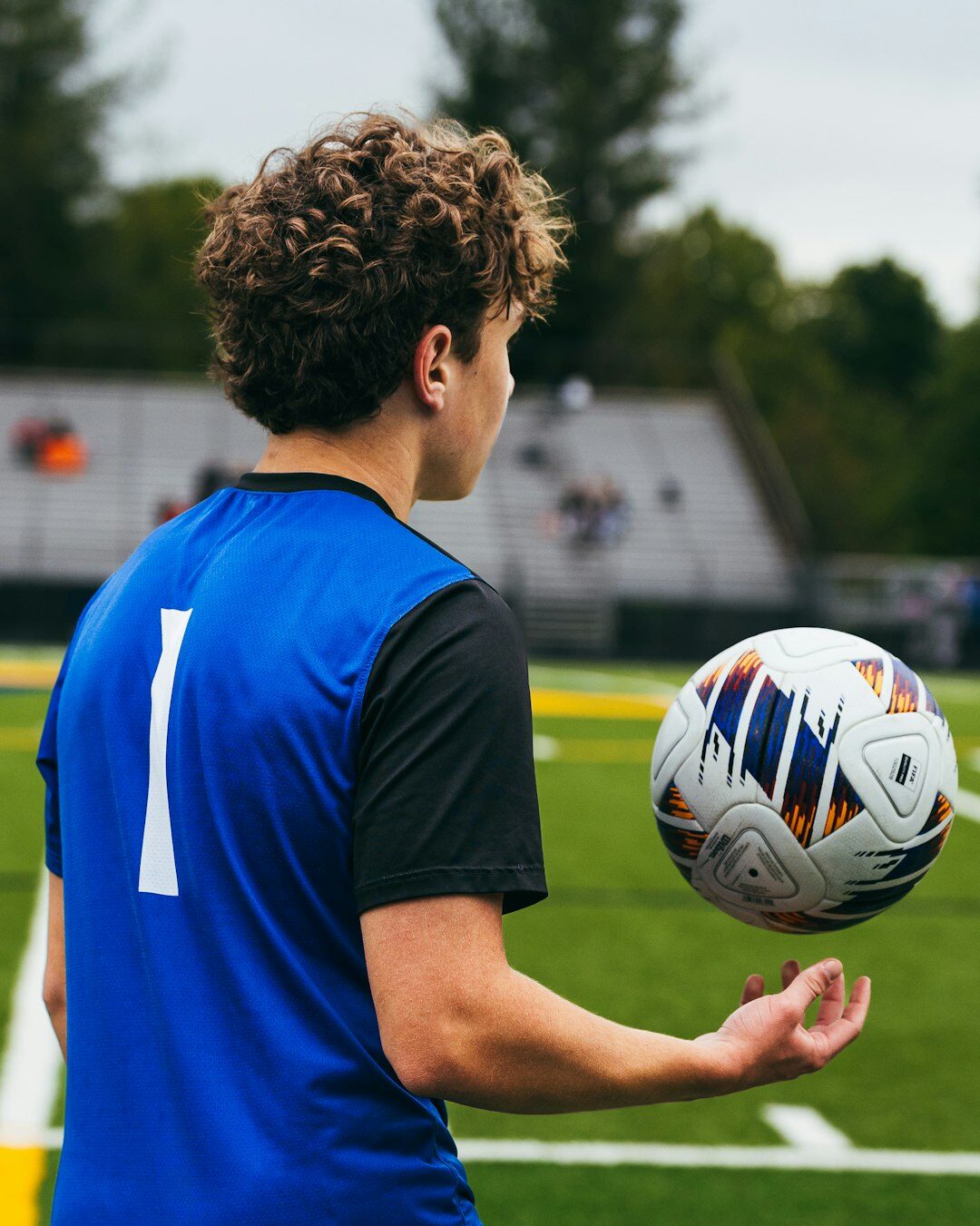young athlete practicing