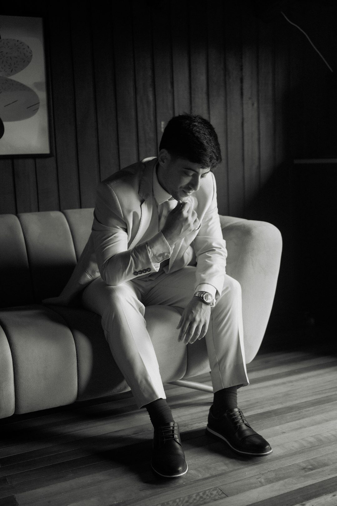 man in suit thinking